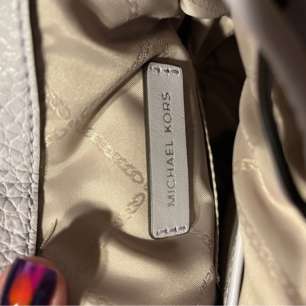 Michael KorsViv soft lilac mist Extra-small Pebbled Leather Mini Backpack - Picture 15 of 16